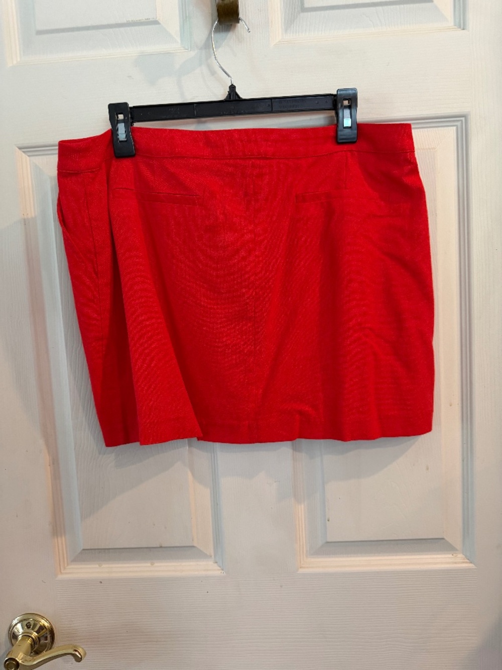 NWOT ASTER THE LABEL LINEN BLEND RED SKIRT SIZE LARGE